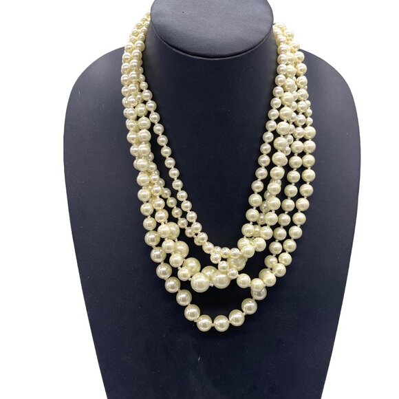 J.Crew Multi-Strand Faux Pearl Necklace - Picture 1 of 4